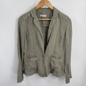 Per Una M&S Jacket Womens 6 Linen Blazer Casual Pockets Tailored Work